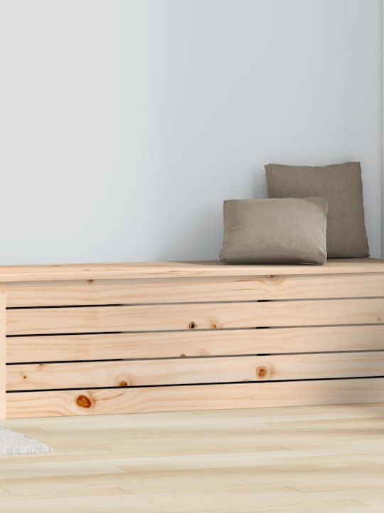 vidaXL Декоративна куфар Дърво Кафяв 109x36.5x33бр