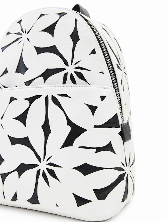 Die-cut Flowers Damentasche Rucksack Weiß