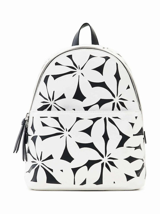 Die-cut Flowers Damentasche Rucksack Weiß