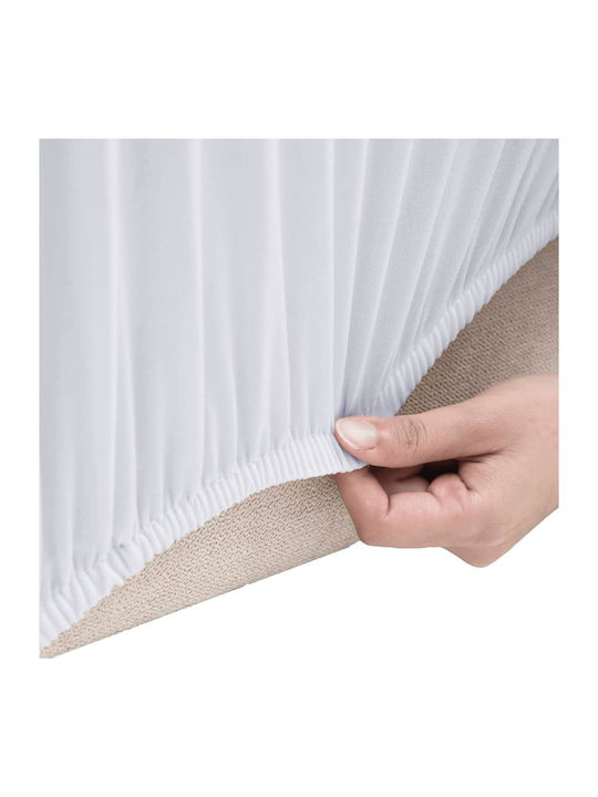 vidaXL Elastic Cover for Three Seater Sofa White 1pcs 332950