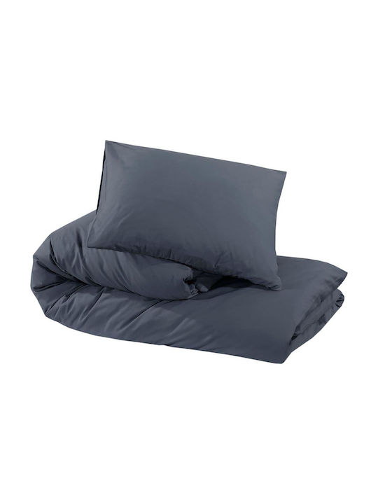 vidaXL Set Husă de Pilotă King Size cu 2 Fețe de Pernă 260x240 Gri