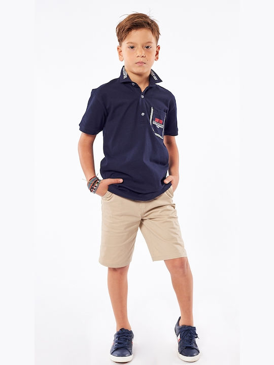 Hashtag Kids Polo Short Sleeve Blue