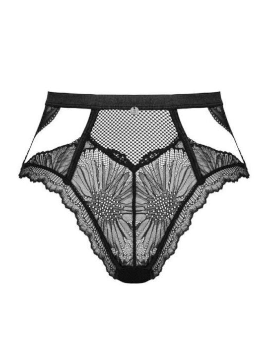 Mibelia High-waisted Women's Brazil with Lace Black / Black / Black / Black