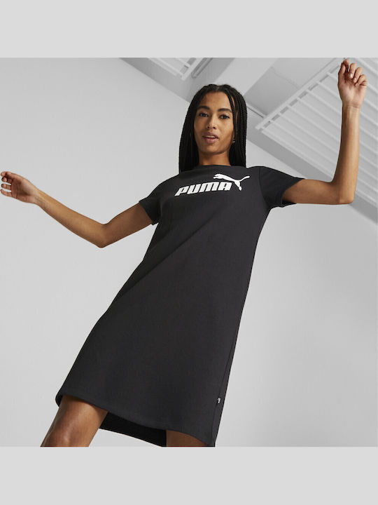 Rochii De Vară Pentru Femei Mini Sport Rochie Tricou Mâneca Scurtă Neagră