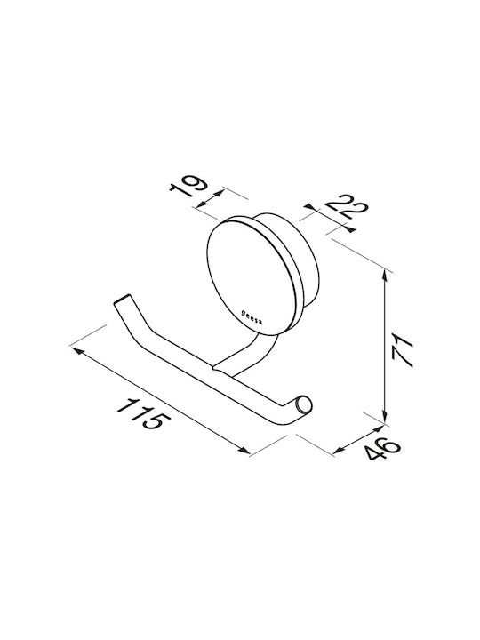 Geesa Double Wall-Mounted Bathroom Hook ​4.6x4.6cm Black Brushed Pvd