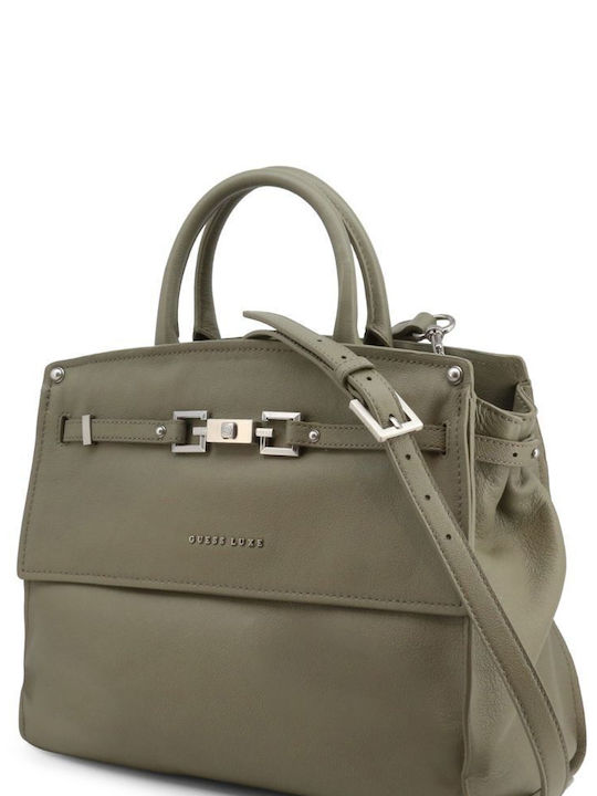 Guess Leather Women's Bag Tote Hand Green