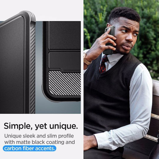 Spigen Rugged Armor Back Cover Σιλικόνης 2mm Matte Black (Galaxy S23)