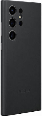 Samsung Leather Case Back Cover Δερμάτινο Μαύρο (Galaxy S23 Ultra)