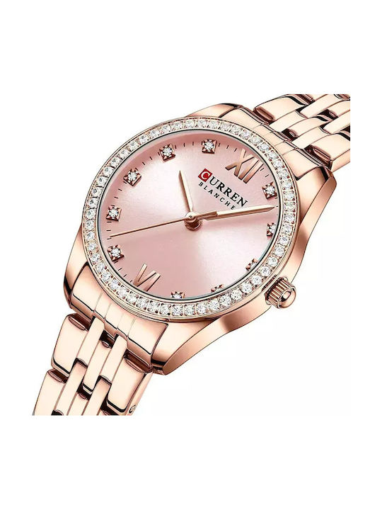 Curren Women's Watch with Metal Bracelet Total Rose Gold