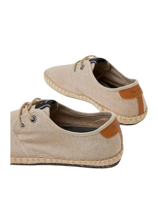 Tourist Classic Fabric Men's Espadrilles in Beige Color