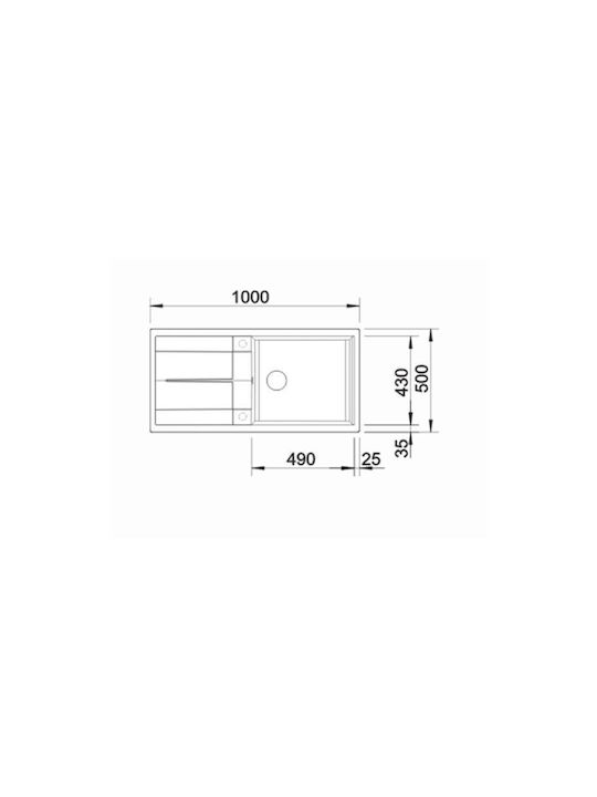 Blanco Metra XL 6 S 527124 Drop-In Sink Synthetic Granite W100xD50cm Soft White