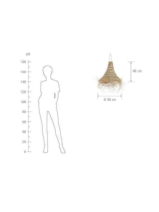 Bomos Conică Abajur Maro cu Diametru 40cm