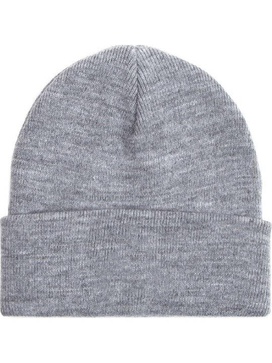 Essentials Triple Triangle Beanie Beanie Knitted in Gray color