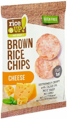 RiceUp Tort de orez Brown Rice Chips Brânză Fără Gluten 1x60gr