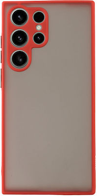 Lime Hardshell Camera Guard Back Cover Πλαστικό / Σιλικόνης Ανθεκτική Red with Black Keys (Galaxy S23 Ultra)