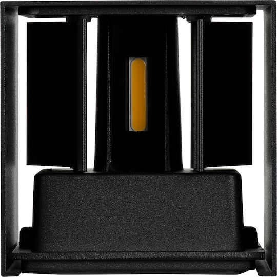GloboStar Axis-S Επιτοίχια Εξωτερική Πλαφονιέρα LED IP65 10W με Φυσικό Λευκό Φως Διπλής Δέσμης 10x10x10εκ.