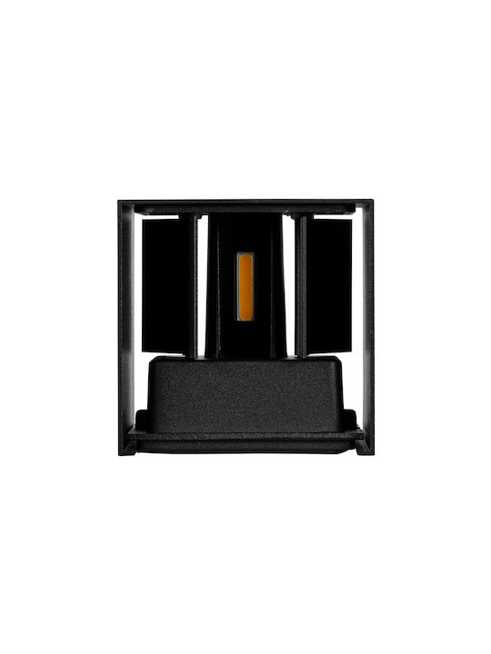 GloboStar Axis-S Wall-Mounted Outdoor Ceiling Light LED IP65 10W with Warm White Light Double Beam 10x10x10εκ.