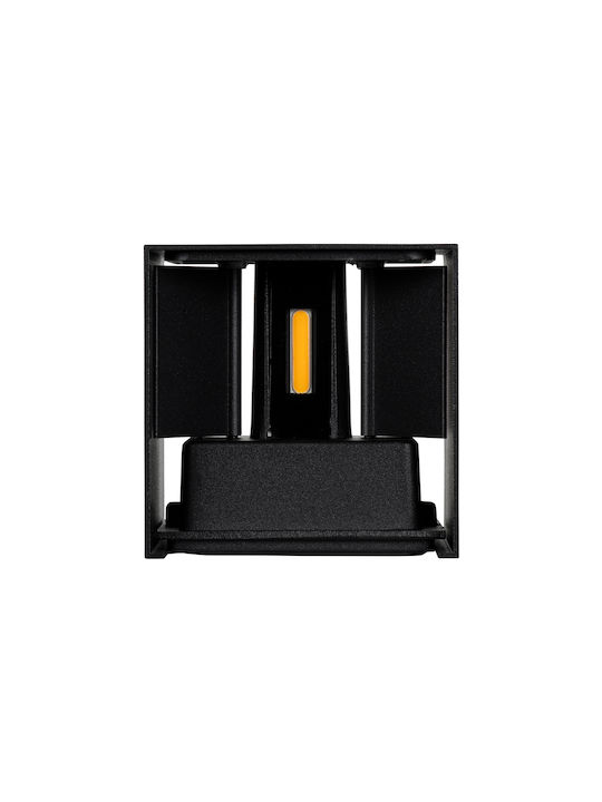 GloboStar Axis-S Wall-Mounted Outdoor Ceiling Light LED IP65 10W with Warm White Light Double Beam 10x10x10εκ.