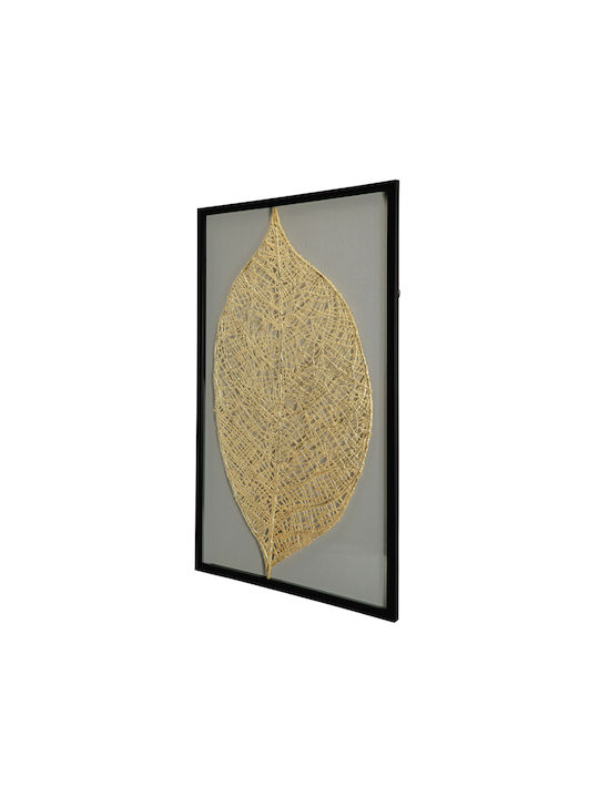 Artekko Διακοσμητικό Τοίχου Zleact Μαύρο από Ξύλο 60x3x90cm