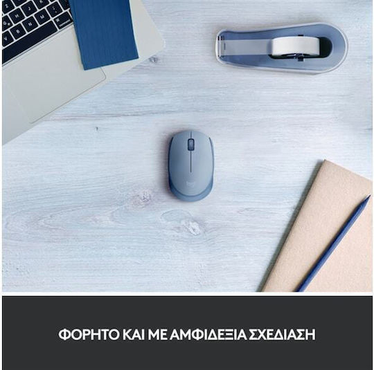 Logitech M171 Kabellos Mini Maus Blue/Grey