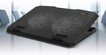Port Designs Cooler Pro Cooling Pad για Laptop έως 17" με 2 Ανεμιστήρες