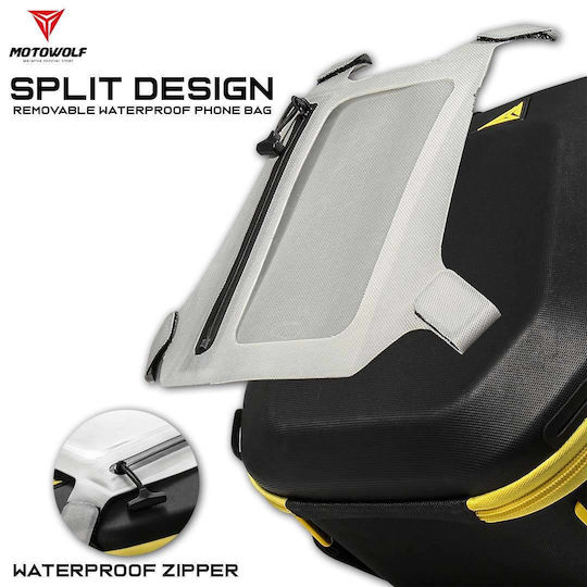 Motowolf Motorrad Tanktasche Tankschloss mit wasserdichter Handyhülle 10Es