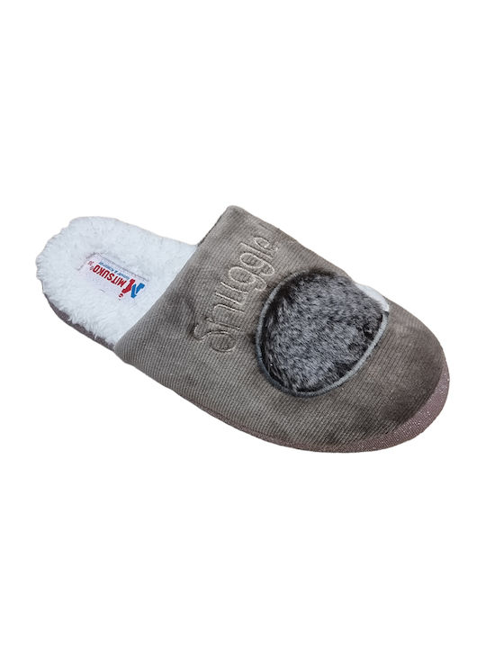 Mitsuko Animal Women's Slippers In Gray Colour