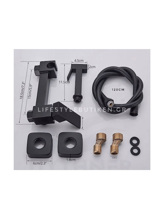 Stocco Stocco CZ6630 Wandmontage Umlenkventil Bidet Schwarz