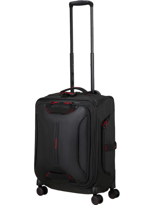 Samsonite Ecodiver Cabin Fabric Black Suitcase with 4 Wheels Height 55cm
