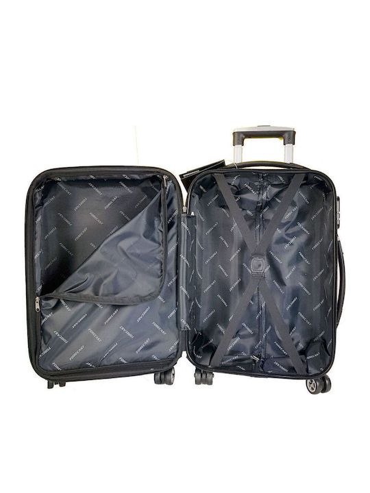 Forecast Cabin Hard Blue Suitcase With 4 Wheels Height 55cm