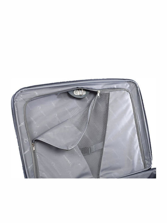 Diplomat Medium The Athens Collection Medium Fabric Blue Suitcase With 4 Wheels Height 68cm
