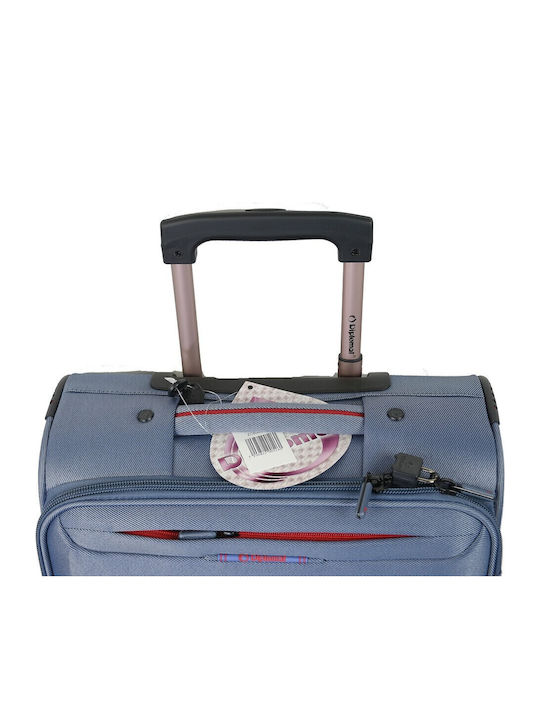 Diplomat Medium The Athens Collection Medium Fabric Blue Suitcase With 4 Wheels Height 68cm