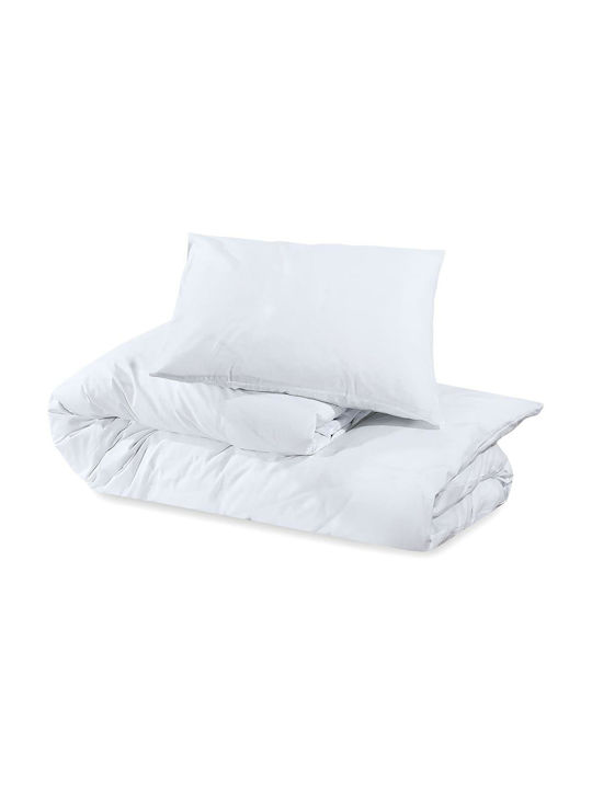 vidaXL Duvet Cover Set Queen with 2 Pillowcases 220x240 White
