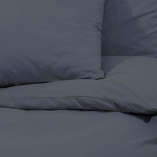 vidaXL Duvet Cover Set Single with Pillowcase 140x200 Charcoal
