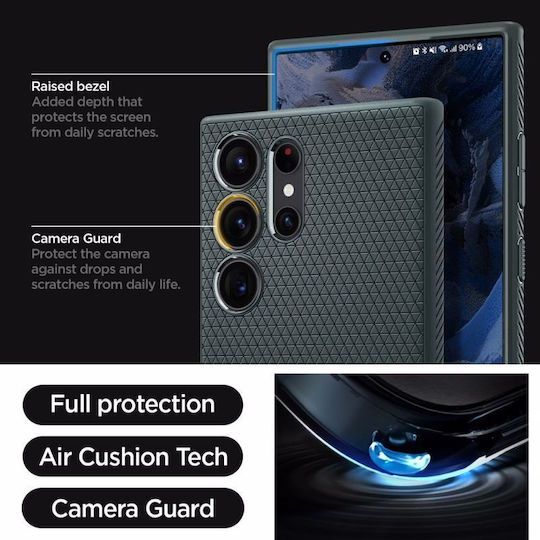 Spigen Liquid Air Back Cover Σιλικόνης Abyss Green (Galaxy S23 Ultra)