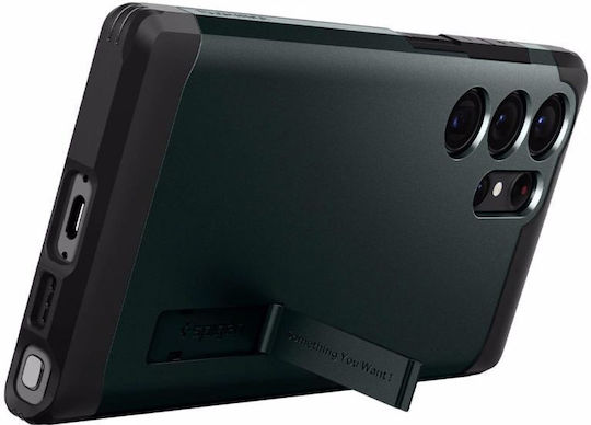 Spigen Tough Armor Back Cover Plastic 2mm Abyss Green (Galaxy S23 Ultra)