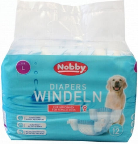 Nobby Diapers Windeln Female Βρακάκι Σκύλου Περιόδου Large / Medium 12τμχ
