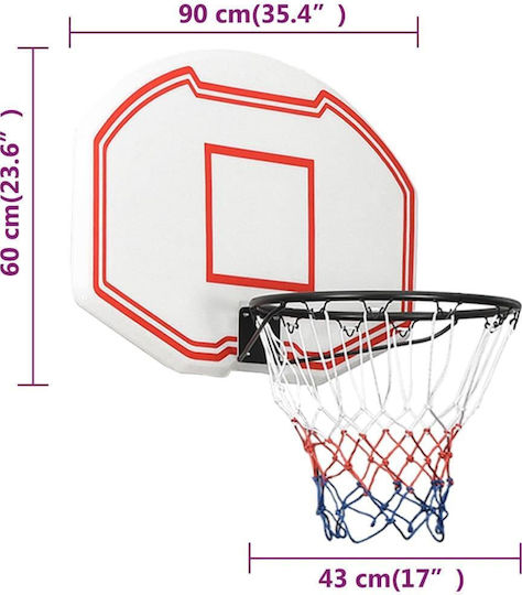vidaXL Baschet Hoop cu Backboard 90x60buc