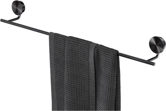 Geesa Opal Calea ferată de Baie Simplă De Perete cu șuruburi ​60x60cm Negru periat