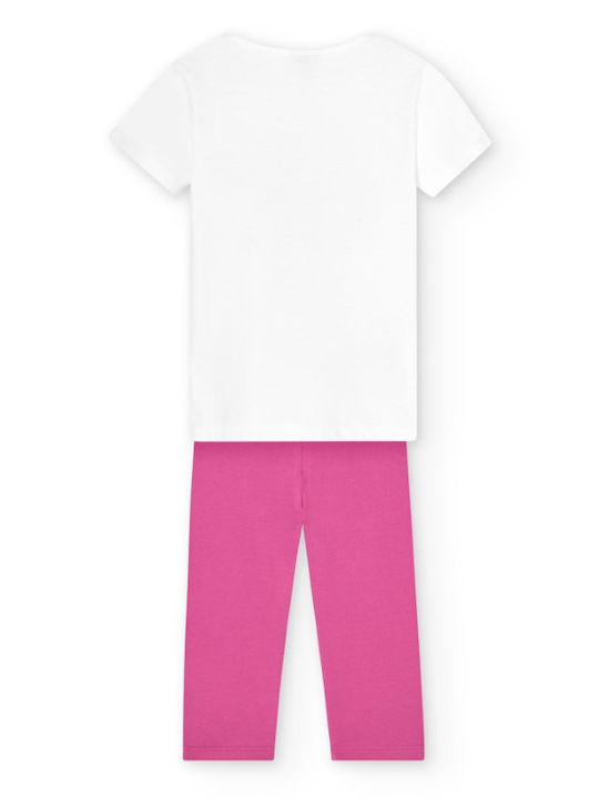 Boboli Kinder Set mit Leggings Sommer 2Stück Weiß