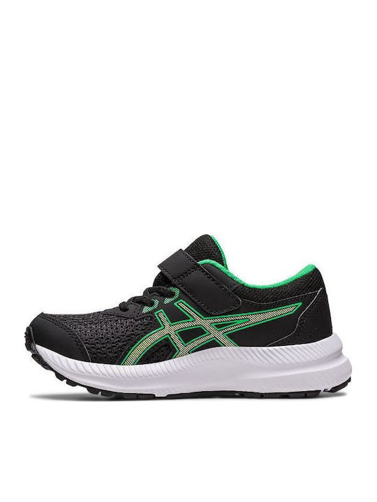 Contend 8 Ps Kids Sports Shoes Running with Hoop & Loop Closure Black