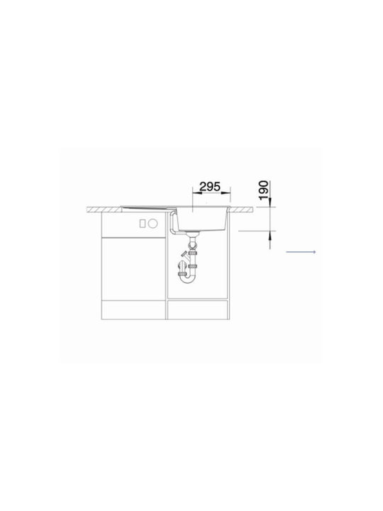 Blanco Metra 5 S 527293 Drop-In Sink Synthetic Granite W86xD50cm Volcano Grey