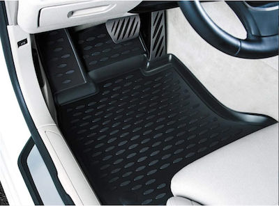 Novline Set of Front and Rear Mats Tray Type 4pcs from Rubber for Mini Countryman HB 2016 Black