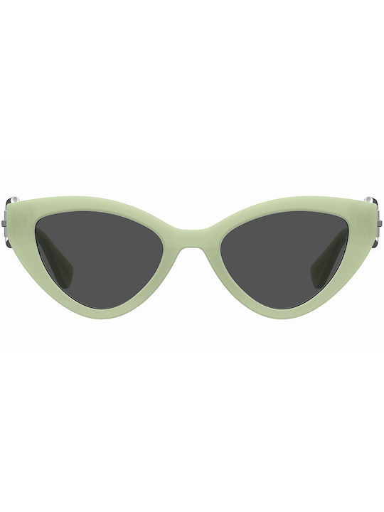 Moschino Women's Sunglasses with Green Plastic Frame and Gray Lens MOS142/S 1ED/IR