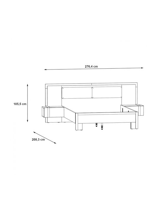 Σετ Κρεβατοκάμαρας Tayla 160x200εκ.