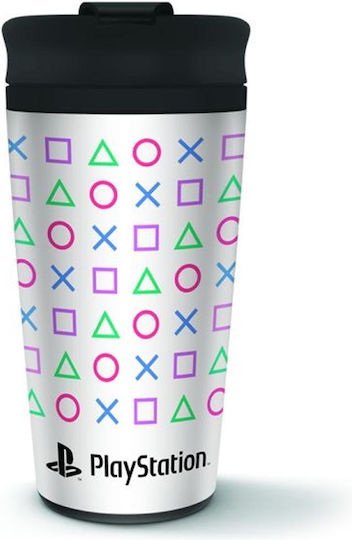 Pyramid International Sony Playstation - Shapes Ποτήρι Θερμός Ανοξείδωτο 450ml Ασημί