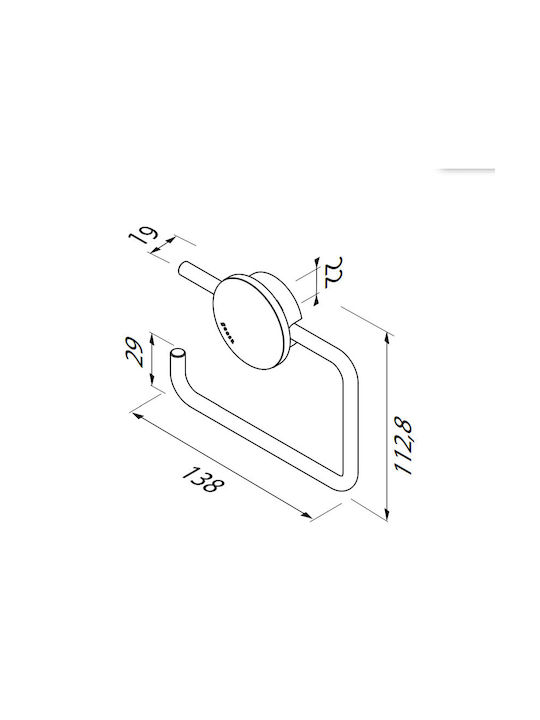 Geesa Opal Wandmontiert Papierhalter Metallisch Schwarz