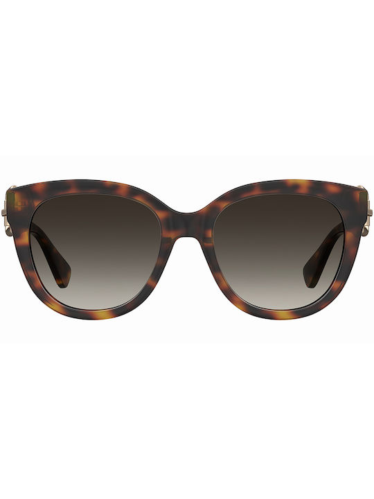 Moschino Women's Sunglasses with Brown Tartaruga Plastic Frame and Brown Gradient Lens MOS143/S 05L/HA