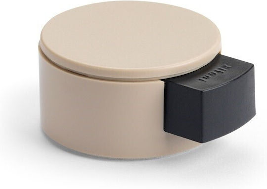 Door Stopper Adhesive Plastic Beige 1pcs