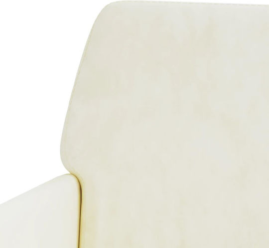 Canapea Cu Două Locuri Din Catifea Crem 108x79x79cm